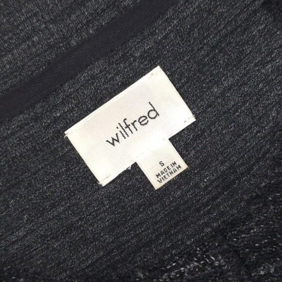 Aritzia Wilfred Diderot Sweater Cocoon Open Cardigan Space Dye Heather Black S - Picture 7 of 14